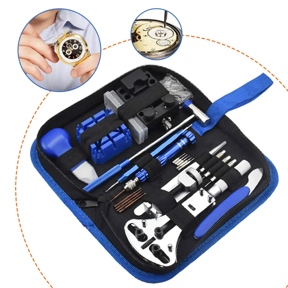 Watch Repair Kit Professional Battery Replacement Band Link Pin Case Removal Spring Bar Tools Watch Repair Tool Kit 185PCS 
Watch Repair Kit Professional Battery Replacement Band Link Pin Case Removal Spring Bar Tools Watch Repair Tool Kit 185PCS