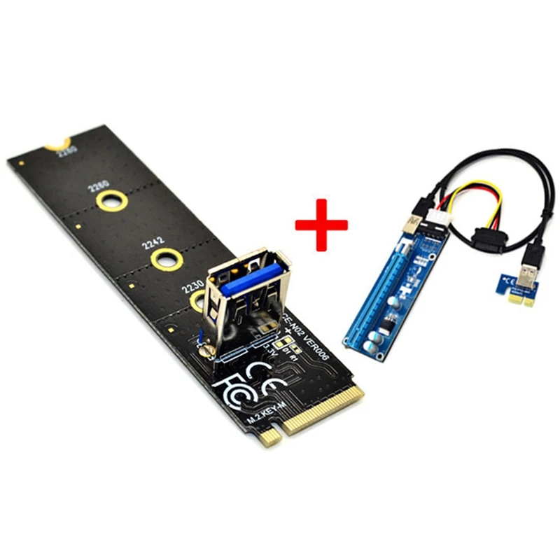 M.2 на PCI E X16 адаптер NGFF карты + PCIE 1X для 16X большой 4Pin Графика Удлинительный кабель