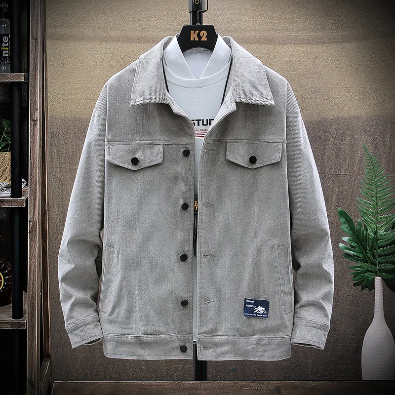 Cargo Corduroy Jacket Men Black Solid Single Breasted Clothing Autumn Winter Oversized Jacket Men Casual Coat Casaco Masculino
Cargo Corduroy Jacket Men Black Solid Single Breasted Clothing Autumn Winter Oversized Jacket Men Casual Coat Casaco Masculino
