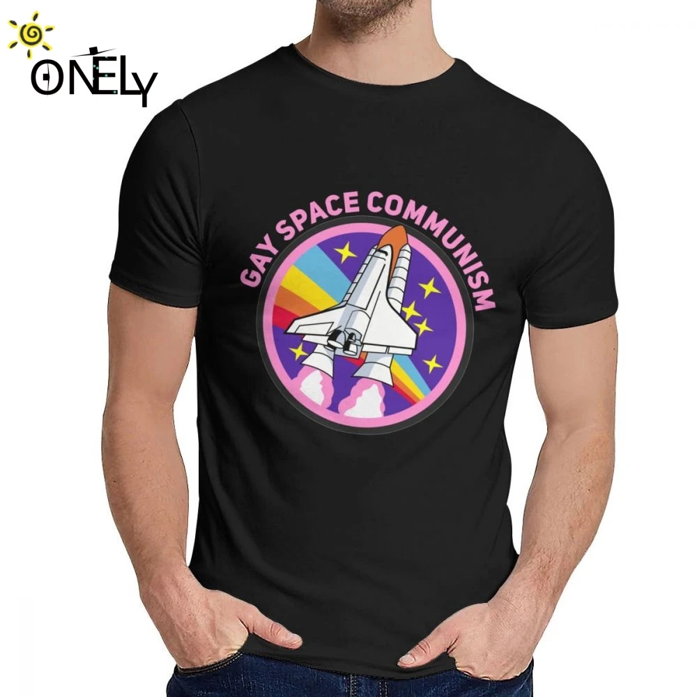 Футболка унисекс ЛГБТ с надписью Great Antifascis Queer гей Космический коммунизм