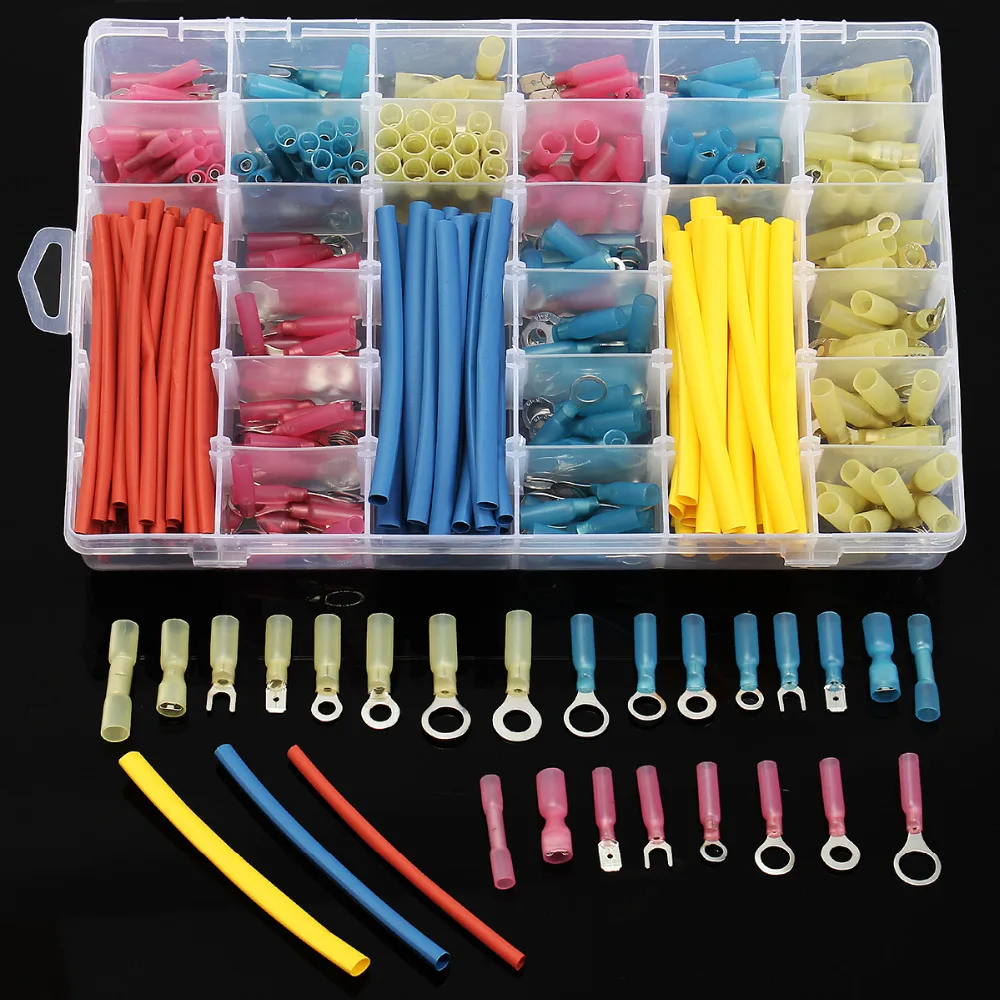 400Pcs Car Wire Electrical Set 255pcs Terminal Connectors With 145pcs 2:1 Heat Shrink Tube RSFR Heatshrink Wire Wrap Cable Kit
400Pcs Car Wire Electrical Set 255pcs Terminal Connectors With 145pcs 2:1 Heat Shrink Tube RSFR Heatshrink Wire Wrap Cable Kit