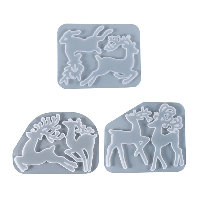 New DIY Christmas Resin Moulds Handmade Deer Elk Ornaments Mold for Xmas Tree Decor
New DIY Christmas Resin Moulds Handmade Deer Elk Ornaments Mold for Xmas Tree Decor