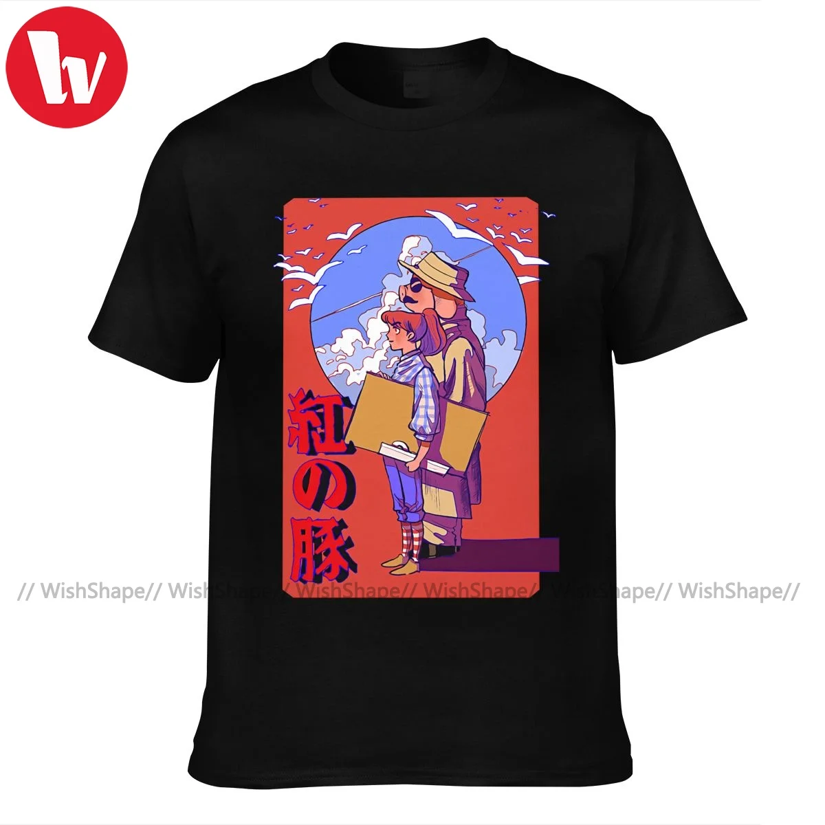 Porco Rosso T Shirt Mens Harajuku T Shirts Short Sleeve Cartoon T-Shirt Gray 100 Cotton Tee Shirt Big Size 4XL
Porco Rosso T Shirt Mens Harajuku T Shirts Short Sleeve Cartoon T-Shirt Gray 100 Cotton Tee Shirt Big Size 4XL