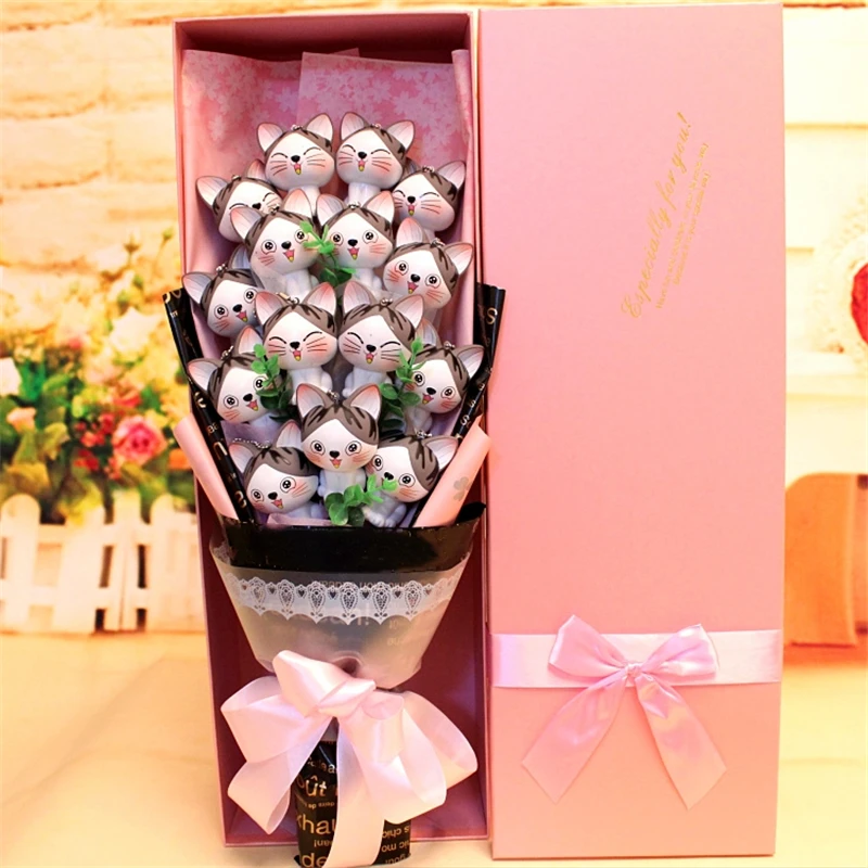 Hand Made Lovely Plastic Cats Animal Figure Toys Cartoon Bouquet Gift Box Creative Valentine's Day Christmas Gifts 
Hand Made Lovely Plastic Cats Animal Figure Toys Cartoon Bouquet Gift Box Creative Valentine's Day Christmas Gifts