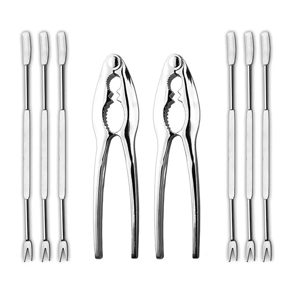 8PCS Seafood Tools Set Stainless Steel Crab Leg Cracker Forks Nut Cracker Set Kitchen Tools
8PCS Seafood Tools Set Stainless Steel Crab Leg Cracker Forks Nut Cracker Set Kitchen Tools