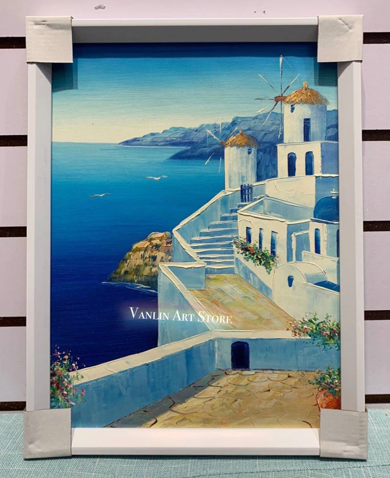 30x40CM canvas Handmade oil painting Mediterranean landscape for Living Room bedroom Hand painted Wall Decor No Frame
30x40CM canvas Handmade oil painting Mediterranean landscape for Living Room bedroom Hand painted Wall Decor No Frame