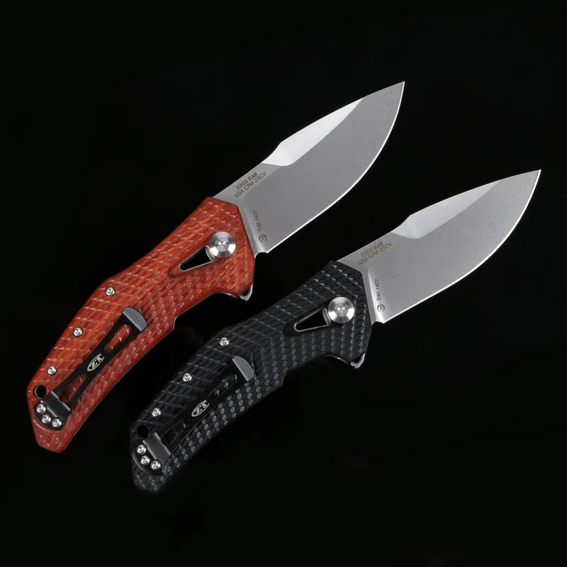 Складной нож ZT0308 тактический клинок G10 с деревянной ручкой инвентарь CPM20CV для