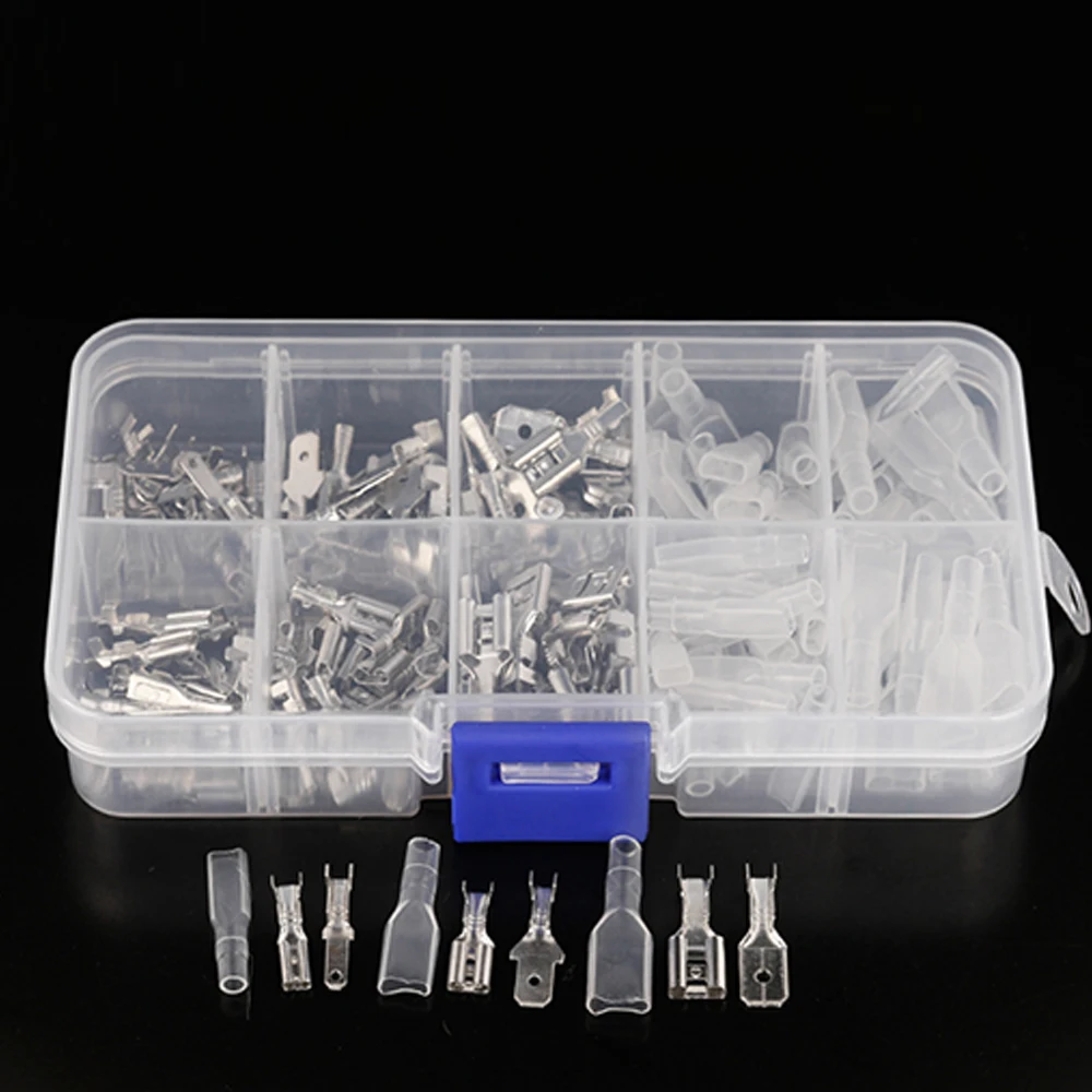 60 Pieces 2.8/4.8/6.3mm Crimp Terminals Insulated Seal Electrical Wire Connectors Crimp Terminal Connector Assortment Kit
60 Pieces 2.8/4.8/6.3mm Crimp Terminals Insulated Seal Electrical Wire Connectors Crimp Terminal Connector Assortment Kit