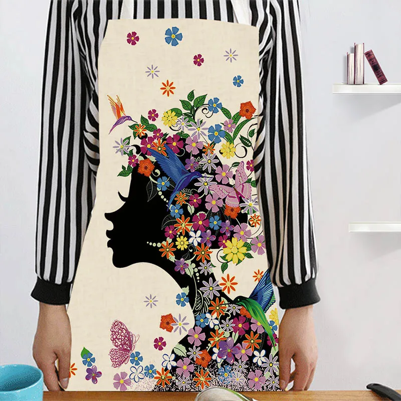 Household waterproof cotton and linen easy to clean flower butterfly girl printing waist bib ladies apron cooking tools
Household waterproof cotton and linen easy to clean flower butterfly girl printing waist bib ladies apron cooking tools