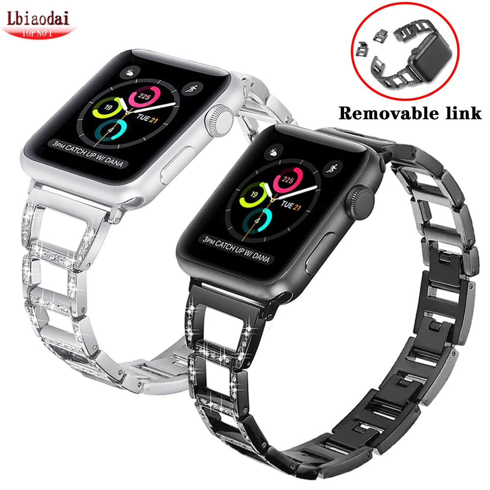 Ремешок для apple watch 44 мм/40 мм iwatch 42 мм/38 мм ремешок для часов из нержавеющей стали Алмазный металлический звено браслет для series 5 4 3 2
Ремешок для apple watch 44 мм/40 мм iwatch 42 мм/38 мм ремешок для часов из нержавеющей стали Алмазный металлический звено браслет для series 5 4 3 2