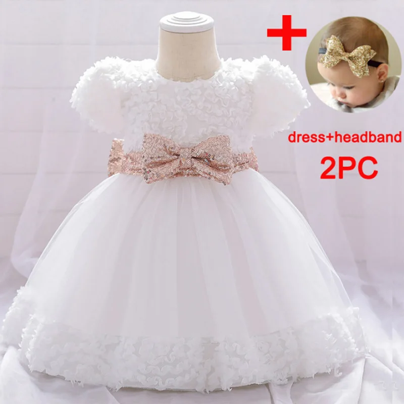 White Newborn Baby Girls 1st Year Birthday Party Dress Elegant Flower Bowknot Princess Dress Infant Baptism Gown Girls Clothes
White Newborn Baby Girls 1st Year Birthday Party Dress Elegant Flower Bowknot Princess Dress Infant Baptism Gown Girls Clothes