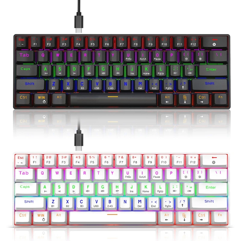 Compact Gaming Keyboard 61Key 3 Modes Gaming Keyboard Optical Switch RGB Backlit Ultra-Compact Keyboard for PC Gamer
Compact Gaming Keyboard 61Key 3 Modes Gaming Keyboard Optical Switch RGB Backlit Ultra-Compact Keyboard for PC Gamer