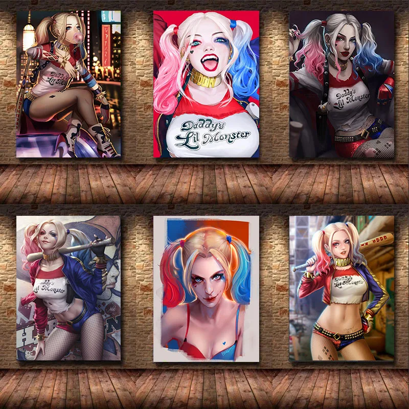 Joker girl movie comics canvas paintings and posters, modern wall art pictures for family living room decoration
Joker girl movie comics canvas paintings and posters, modern wall art pictures for family living room decoration