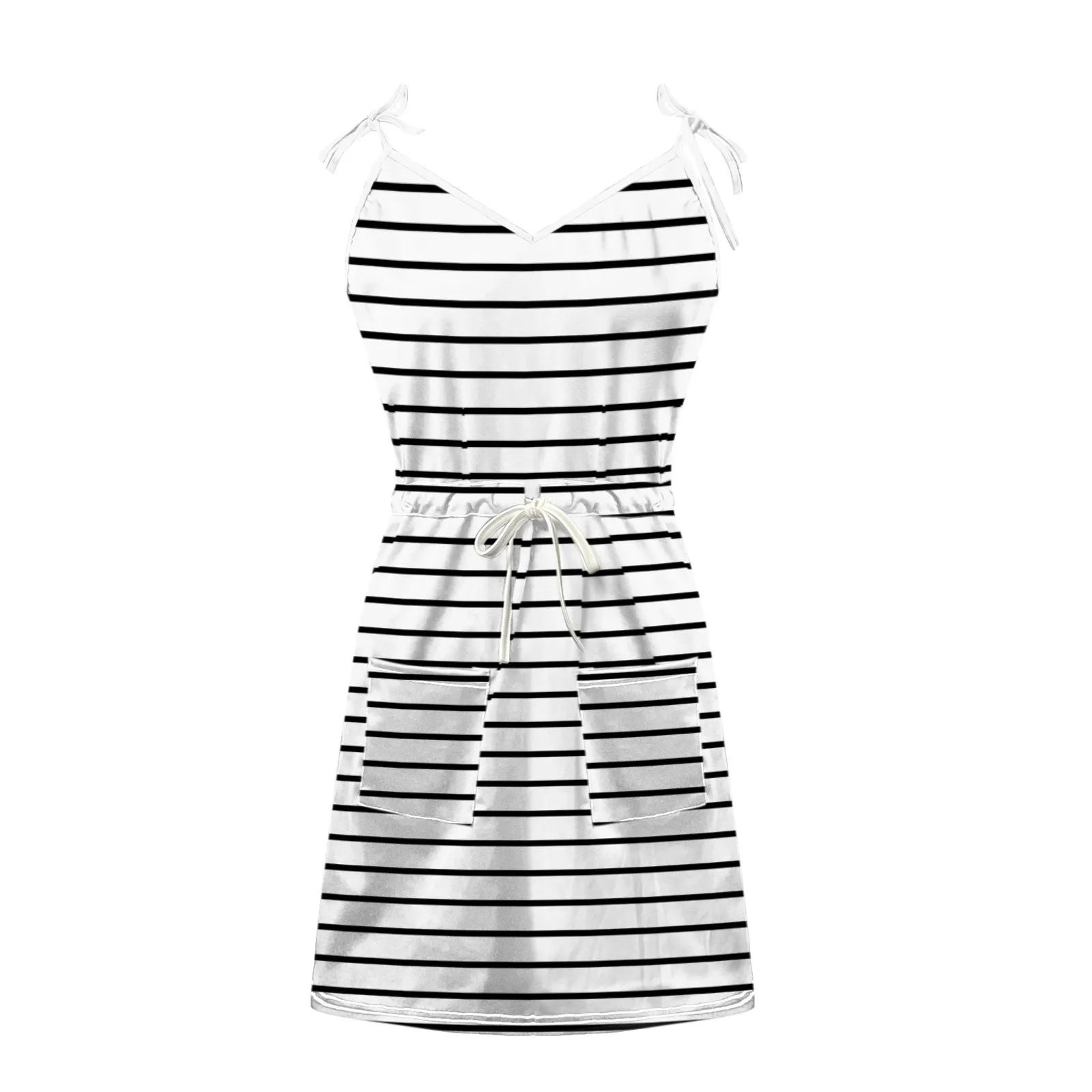 40# Striped Print Spaghetti strap Dress Women V-neck Sleeveless Open Back Drawstring Dresses For Women 2021 Mini Pocket Dress
40# Striped Print Spaghetti strap Dress Women V-neck Sleeveless Open Back Drawstring Dresses For Women 2021 Mini Pocket Dress