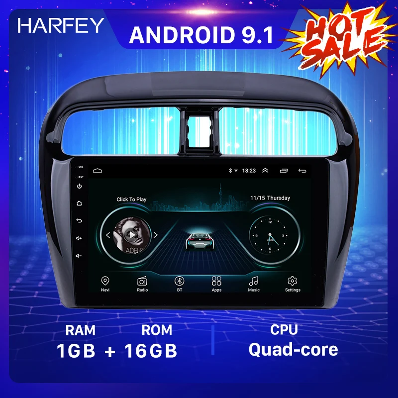 Harfey Car Multimedia player for Mitsubishi Mirage 2012-2016 9"Android 9.1 Car Radio GPS Navi HD Touchscreen SWC support DVR OBD
Harfey Car Multimedia player for Mitsubishi Mirage 2012-2016 9"Android 9.1 Car Radio GPS Navi HD Touchscreen SWC support DVR OBD