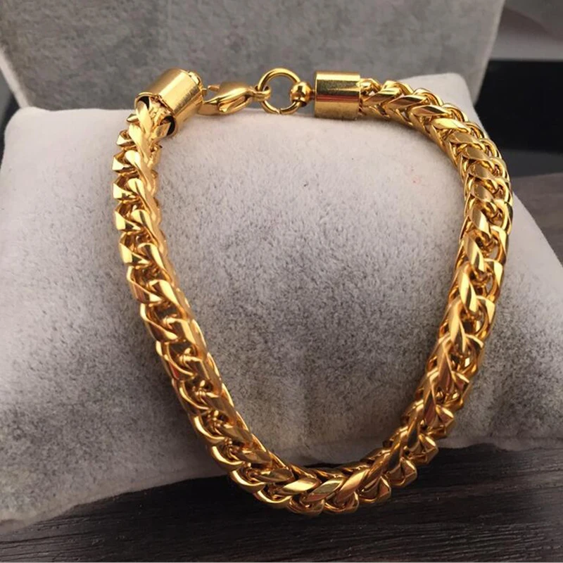 Stainless Steel Bracelets Bangles Beads Braided Wheat Bracelet for Men Women Gold Color Chain Mens Wholesale Jewelry 
Stainless Steel Bracelets Bangles Beads Braided Wheat Bracelet for Men Women Gold Color Chain Mens Wholesale Jewelry