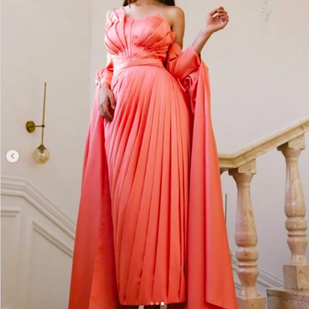 satin prom dresses coral strapless neckline pleats a line long evening dresses gowns
satin prom dresses coral strapless neckline pleats a line long evening dresses gowns