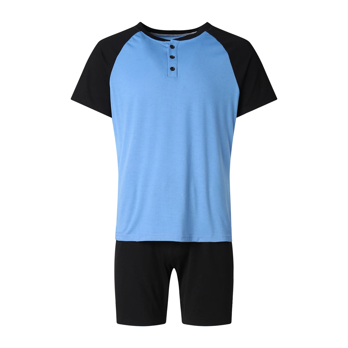 Men’s Summer Pajamas Sets Fashion Contrast Color Short-sleeve Loose Tops Solid Color Elasticated Waist Shorts Home Clothes
Men’s Summer Pajamas Sets Fashion Contrast Color Short-sleeve Loose Tops Solid Color Elasticated Waist Shorts Home Clothes