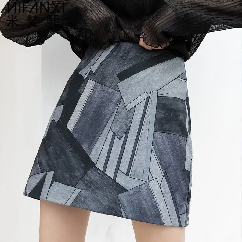 Harajuku Skirts Womens 2020 Korean Style Vintage Black Gray Color Block Print High Waist A Line Mini Skirt mujer faldas B363
Harajuku Skirts Womens 2020 Korean Style Vintage Black Gray Color Block Print High Waist A Line Mini Skirt mujer faldas B363