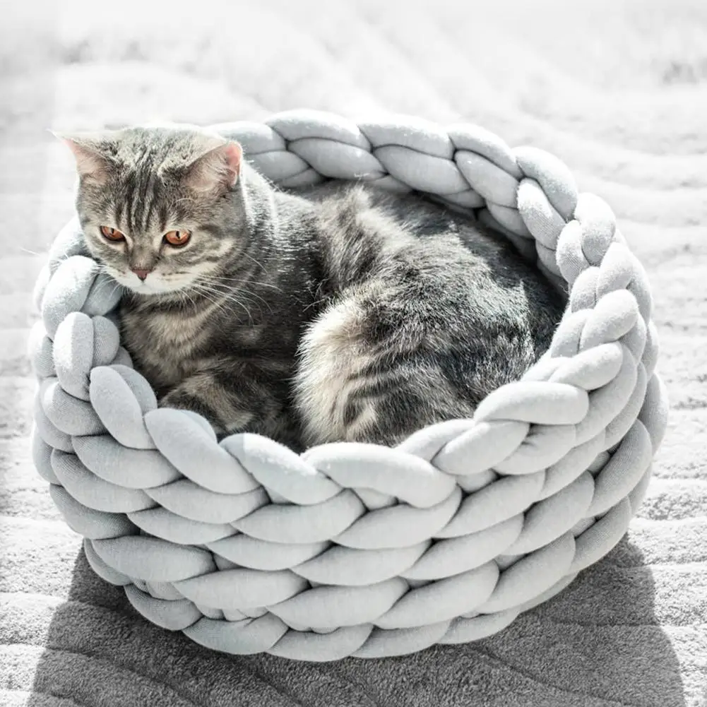 Breathable Cat Dog House Sleeping Blanket Washable 30/35/40cm DIY Hand Knitted Pet Bed Thick Yarn Cats Dog Washable Nest House
Breathable Cat Dog House Sleeping Blanket Washable 30/35/40cm DIY Hand Knitted Pet Bed Thick Yarn Cats Dog Washable Nest House