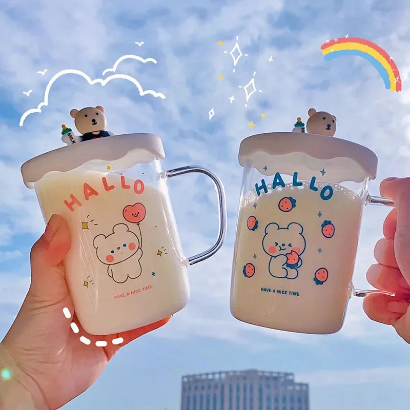 Kawaii Bear Cup Cute Cartoon Doll 3D Silicone Cup Lid With Scale Transparent Glass Drinking Mug Milk Cup Couples Girl Gift
Kawaii Bear Cup Cute Cartoon Doll 3D Silicone Cup Lid With Scale Transparent Glass Drinking Mug Milk Cup Couples Girl Gift