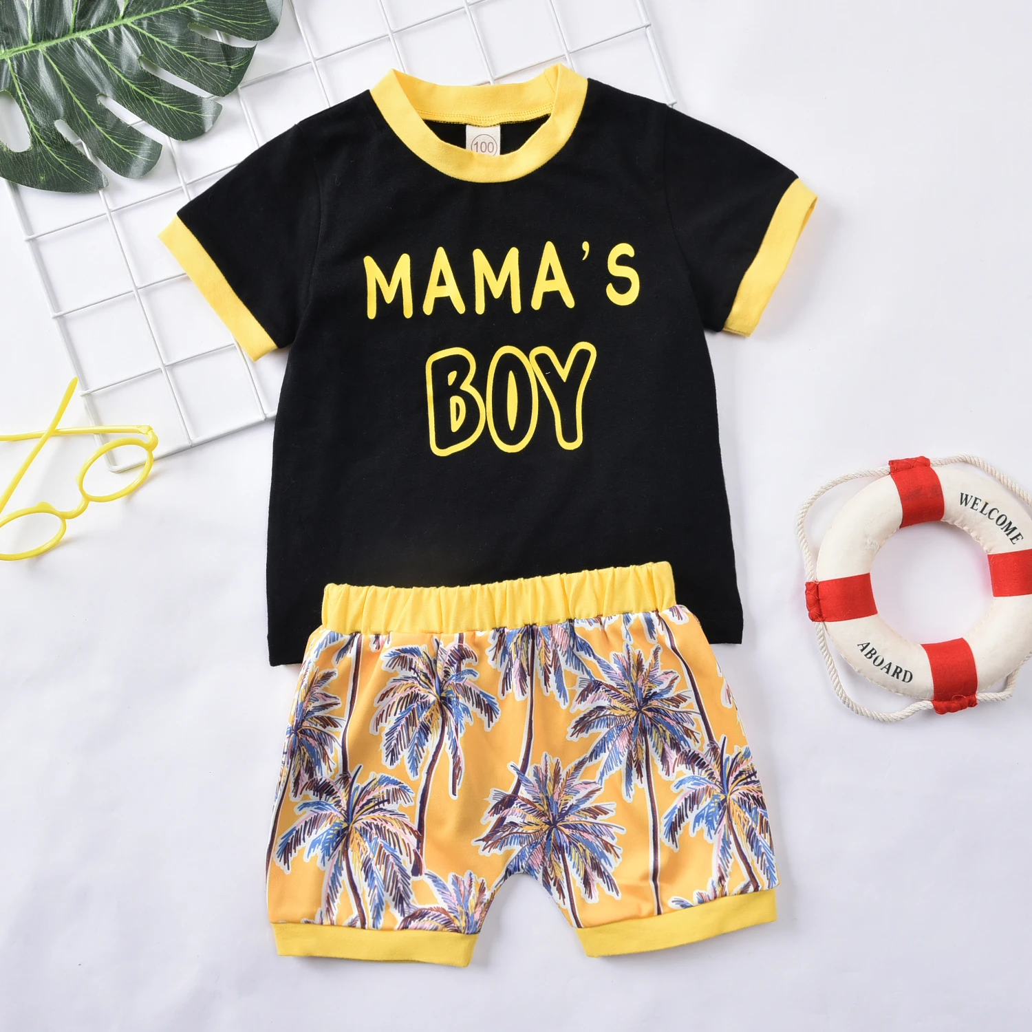 Kid Boy Shirt, Summer Shorts, Short Sleeve Round Collar Tree Printed Pullover Sports Pants
Kid Boy Shirt, Summer Shorts, Short Sleeve Round Collar Tree Printed Pullover Sports Pants
