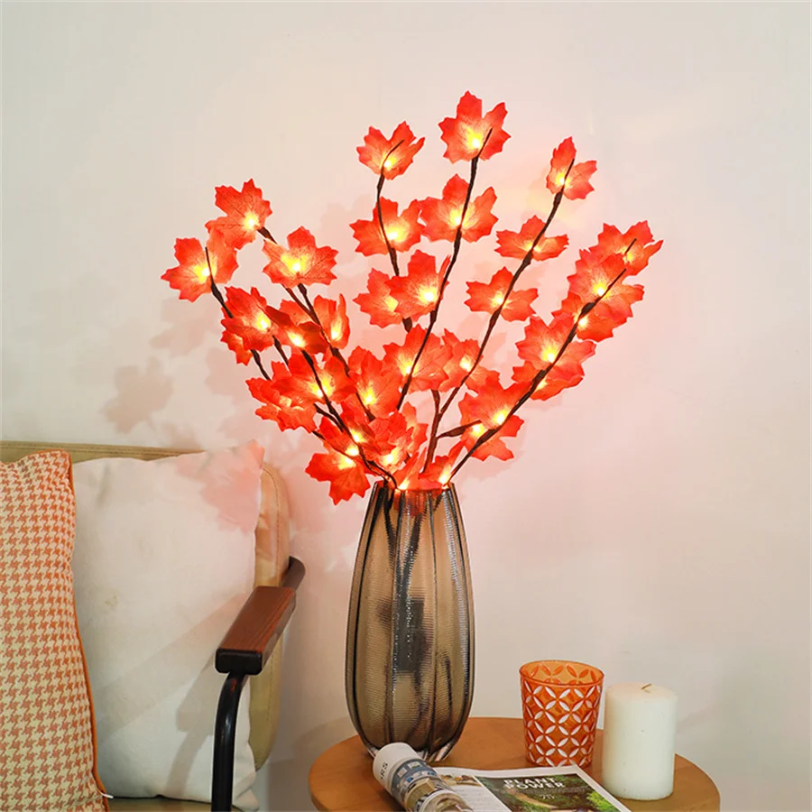 20 LED Simulation Maple Leaf Branch Light LED Willow Branch Lights Lamp DIY Vase Filler Twig Lights Christmas Party String Light
20 LED Simulation Maple Leaf Branch Light LED Willow Branch Lights Lamp DIY Vase Filler Twig Lights Christmas Party String Light