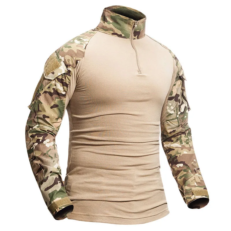 Military Camouflage Shirt Men Cotton Long Sleeve Camo Army Tactical T Shirt Paintball Multicam Uniform Combat Shirts
Military Camouflage Shirt Men Cotton Long Sleeve Camo Army Tactical T Shirt Paintball Multicam Uniform Combat Shirts