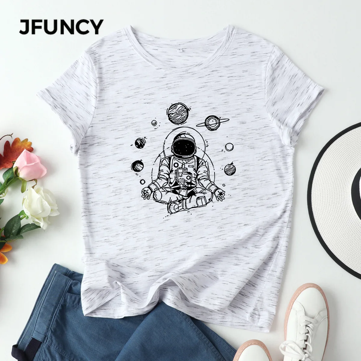 JFUNCY женская футболка большого размера, женская одежда, летние хлопковые топы с принтом космонавта, Повседневная футболка для женщин, Harajuku, г...
JFUNCY женская футболка большого размера, женская одежда, летние хлопковые топы с принтом космонавта, Повседневная футболка для женщин, Harajuku, г...