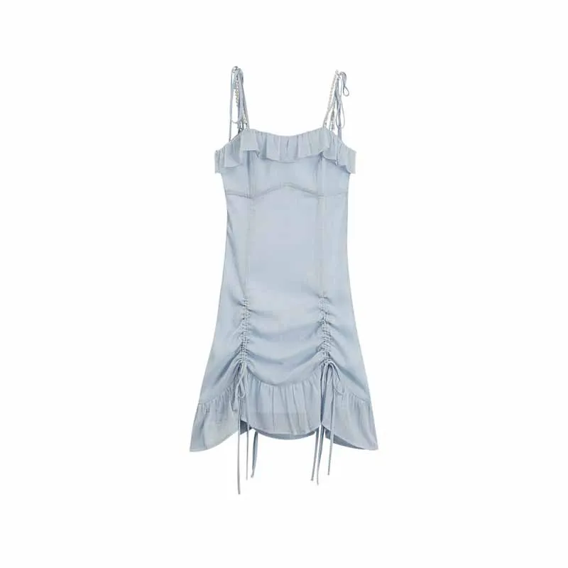2021 niche design hem drawstring fairy skirt temperament double shoulder strap chiffon sling dress women
2021 niche design hem drawstring fairy skirt temperament double shoulder strap chiffon sling dress women