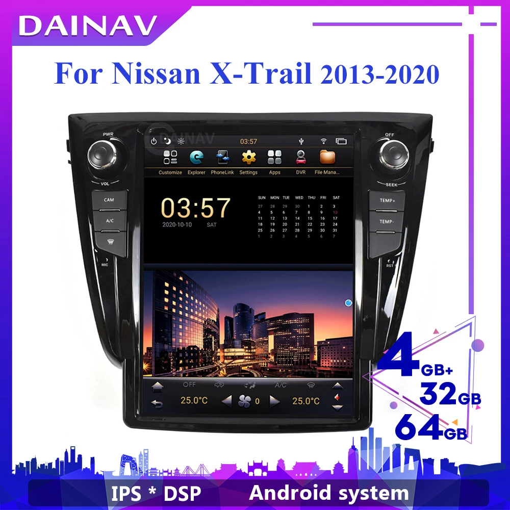 PX6 Vertical Screen Car Radio Multimedia Video Player For Nissan X-Trail 2013-2020 Car Stereo Radio GPS Navigation Head Unit
PX6 Vertical Screen Car Radio Multimedia Video Player For Nissan X-Trail 2013-2020 Car Stereo Radio GPS Navigation Head Unit