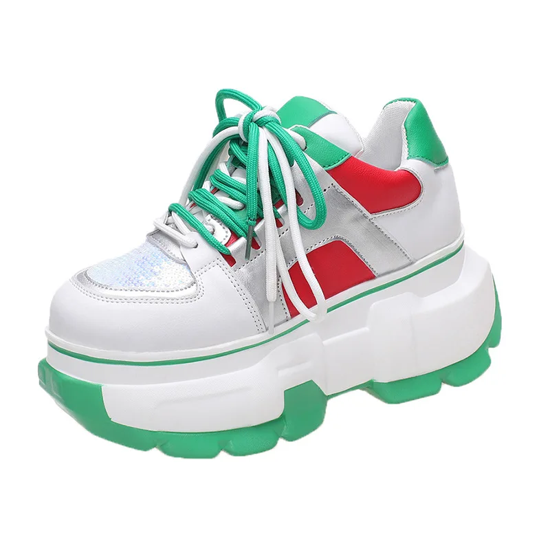 Chunky Sneakers Women Mixed Colors Patchwork Thick Soles Women Casual Shoes Breathable Mesh Fashion Lace-Up platform sneakers
Chunky Sneakers Women Mixed Colors Patchwork Thick Soles Women Casual Shoes Breathable Mesh Fashion Lace-Up platform sneakers