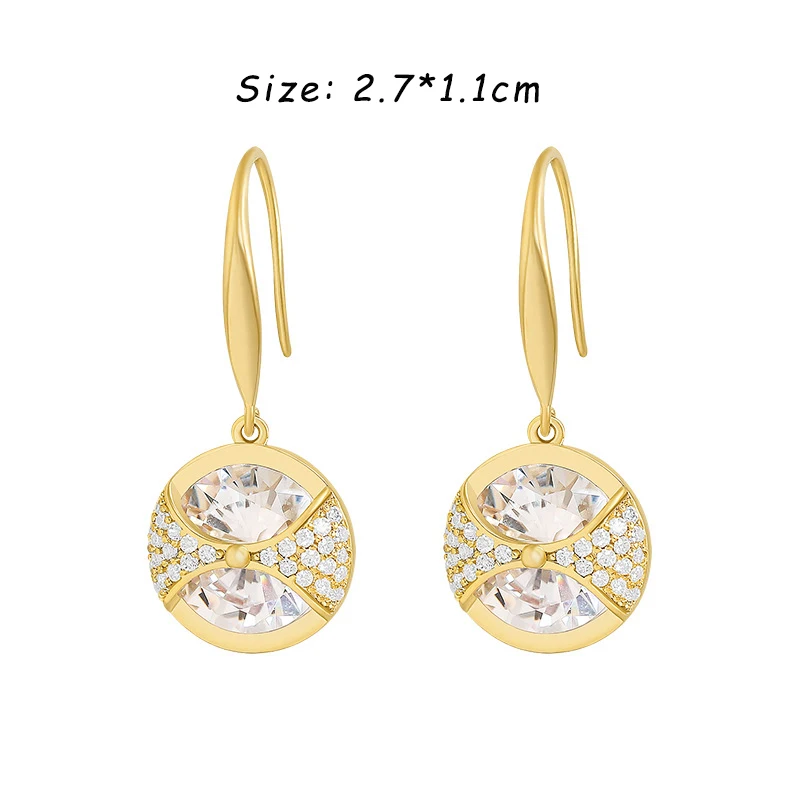 1Pair Big Round Zircon Pendant Earrings Shiny Charms Simple Alloy Crystal Fashion Generous Earrings Jewelry Gift for Girlfriend
1Pair Big Round Zircon Pendant Earrings Shiny Charms Simple Alloy Crystal Fashion Generous Earrings Jewelry Gift for Girlfriend