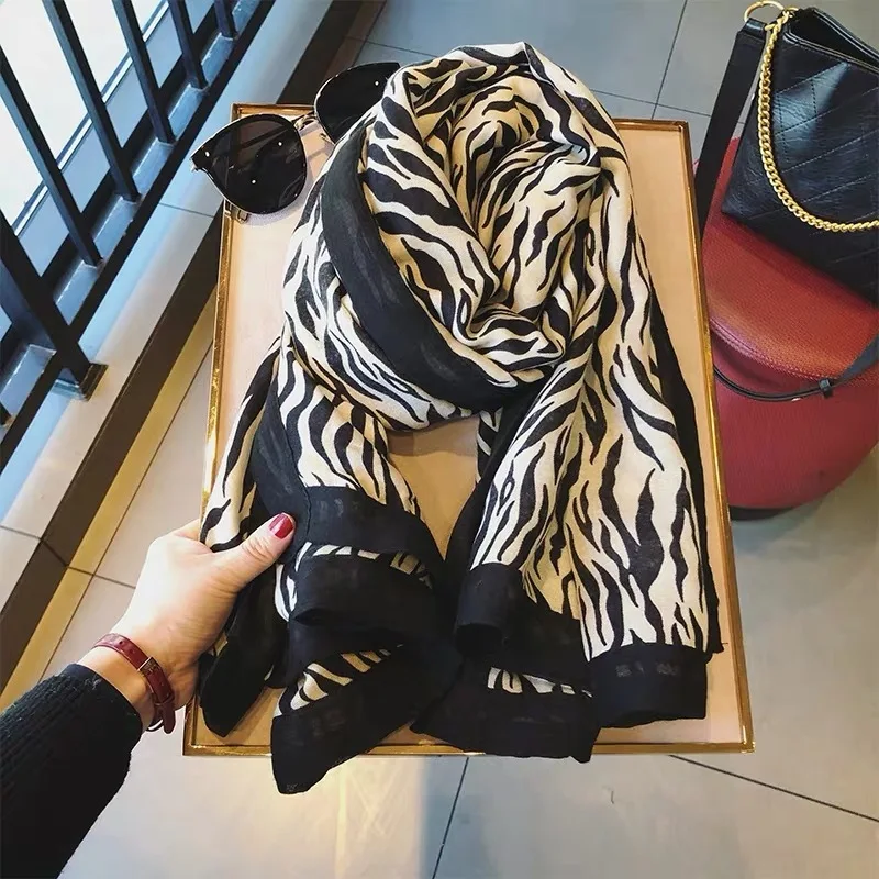

Люксовый бренд 2020 Новинка для хиджаба шарф с леопардовым принтом модный шарф из хлопка Женская зимняя шаль Бандана Платки Пашмины Пончо