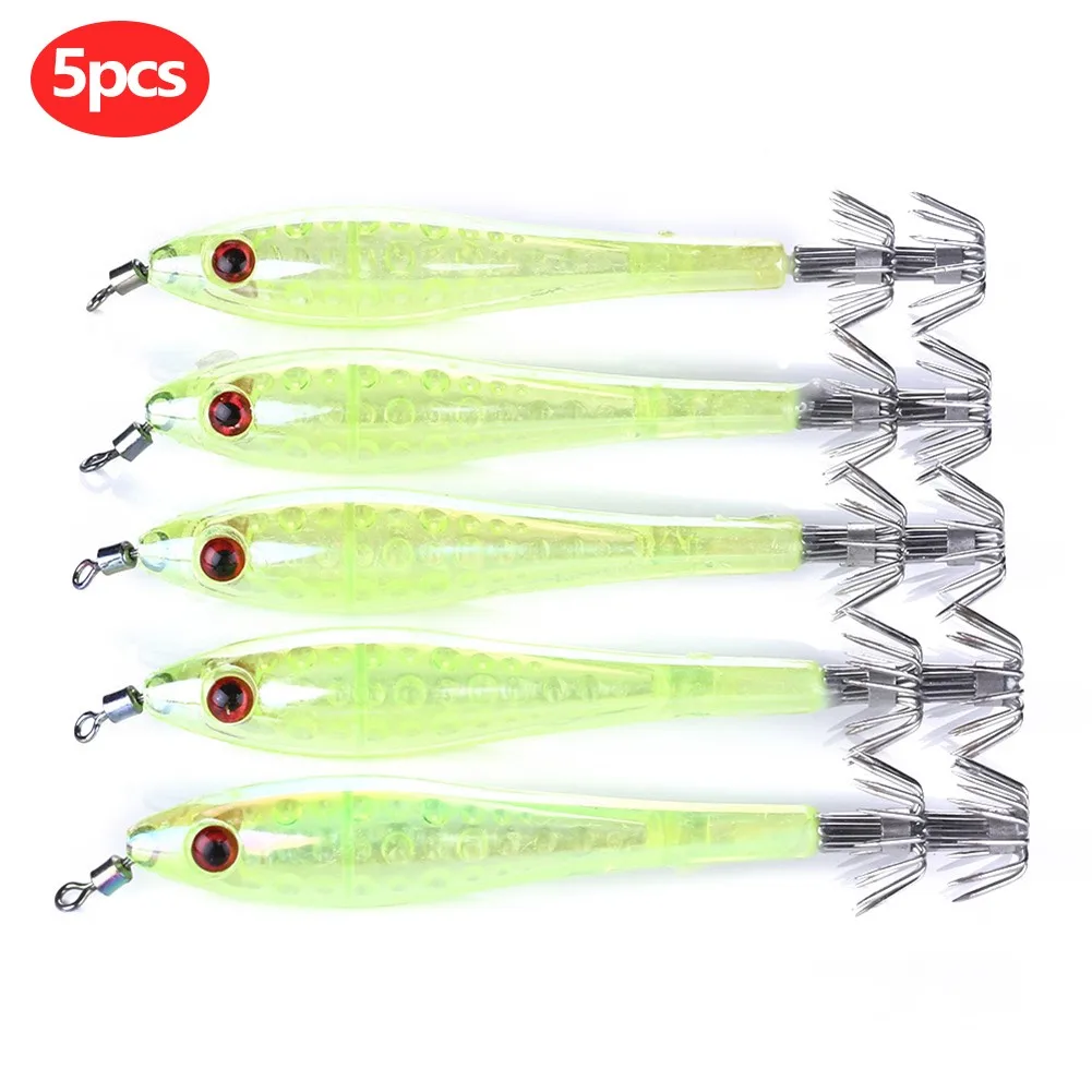 5pcs/lot Squid Hook Soft Bait Fishing Lure Artificial Squid Hook Jigs Octopus Cuttlefish Shrimp Fishing Tackle
5pcs/lot Squid Hook Soft Bait Fishing Lure Artificial Squid Hook Jigs Octopus Cuttlefish Shrimp Fishing Tackle