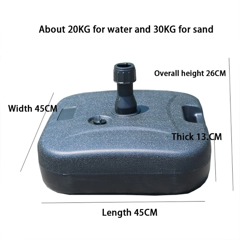 High Hardness Parasol Base Heavy Duty Garden Parasol Stand Base Round Patio Sun Umbrella Stand Holder Water/Sand Filling LX0C
High Hardness Parasol Base Heavy Duty Garden Parasol Stand Base Round Patio Sun Umbrella Stand Holder Water/Sand Filling LX0C