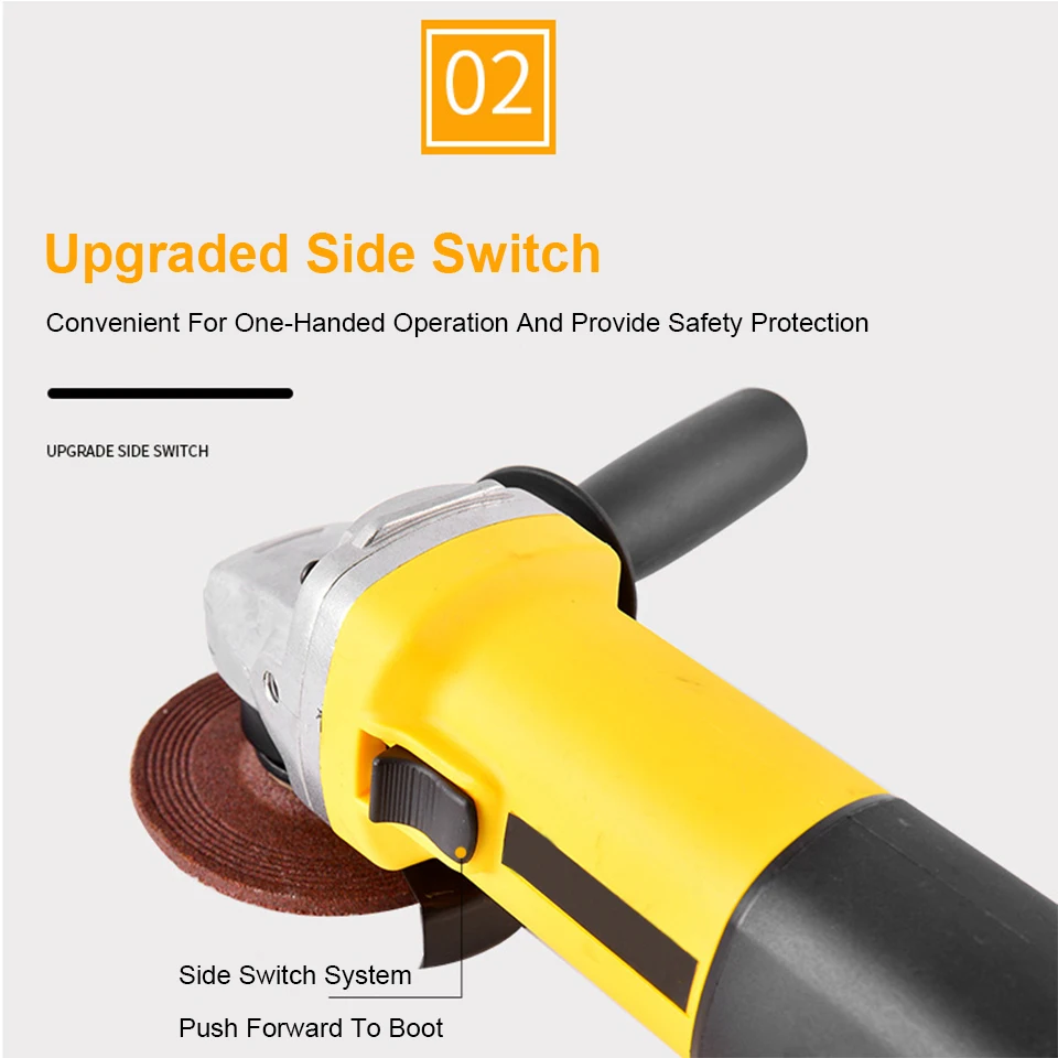 125mm Angle Grinder 1050W 6-Variable Speed 3000-10000RPM Toolless Guard DIY Power Tools Electric Polishing Grinding Machine | Инструменты