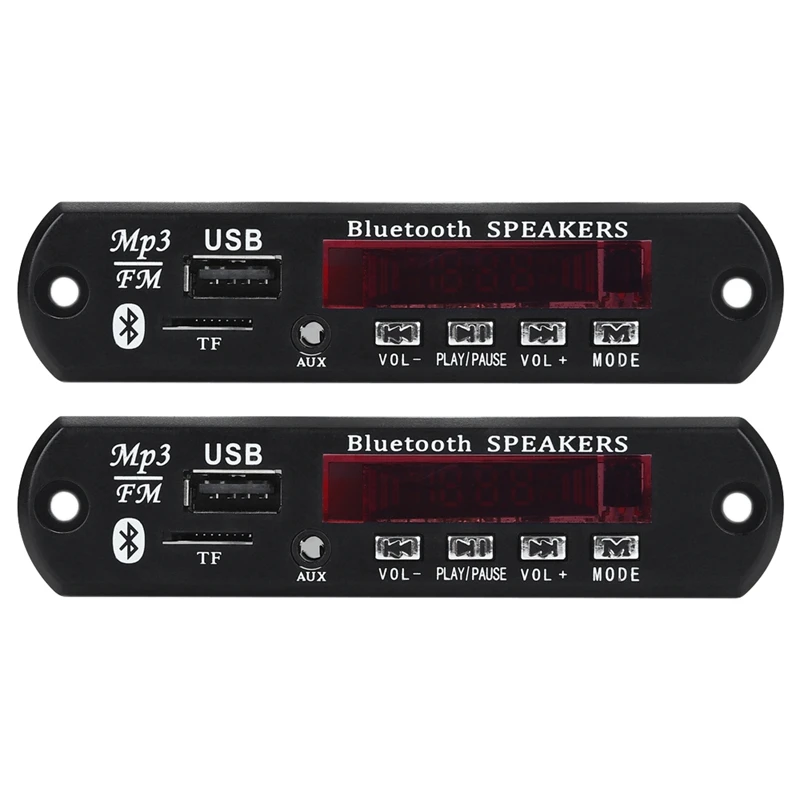 Плата MP3 декодера 2 шт, Bluetooth 5,0, 5 В, 12 В постоянного тока, автомобильный FM-радиомодуль, поддержка TF, USB, AUX, для автомобильного телефона
Плата MP3 декодера 2 шт, Bluetooth 5,0, 5 В, 12 В постоянного тока, автомобильный FM-радиомодуль, поддержка TF, USB, AUX, для автомобильного телефона