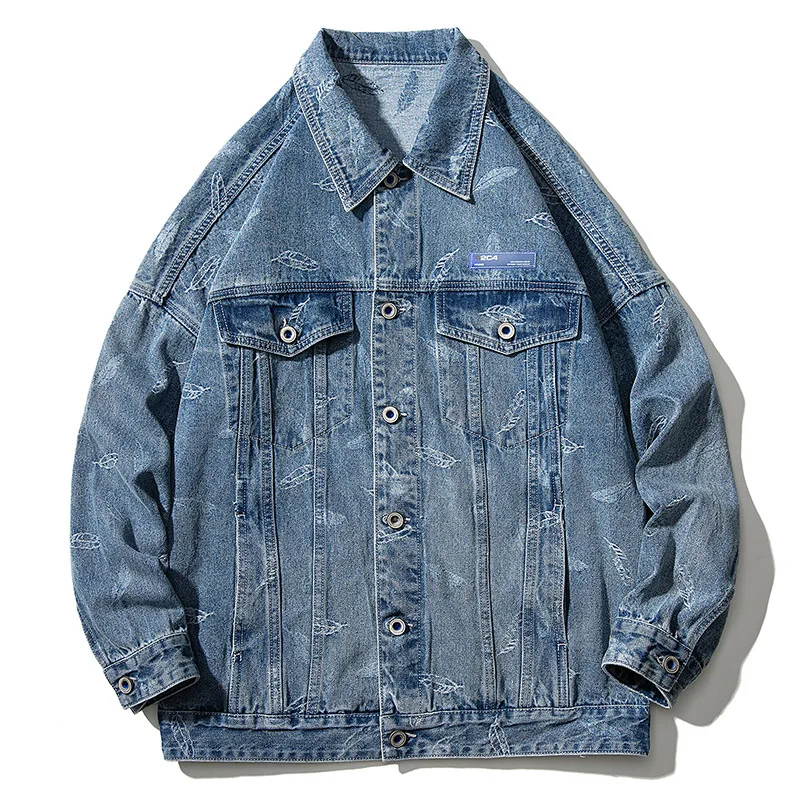 Men trend denim jacket casual plus size loose top print Jeans Coats Youth Hip Hop Streetwear Long Sleeve Cotton Soft Outerwear
Men trend denim jacket casual plus size loose top print Jeans Coats Youth Hip Hop Streetwear Long Sleeve Cotton Soft Outerwear