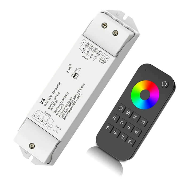 LED RGB RGBW Controller 2.4G RT4 Wireless Remote with V4 4CHx5A Wireless Receiver 12V Led Strip RGB Remote Controller 
LED RGB RGBW Controller 2.4G RT4 Wireless Remote with V4 4CHx5A Wireless Receiver 12V Led Strip RGB Remote Controller