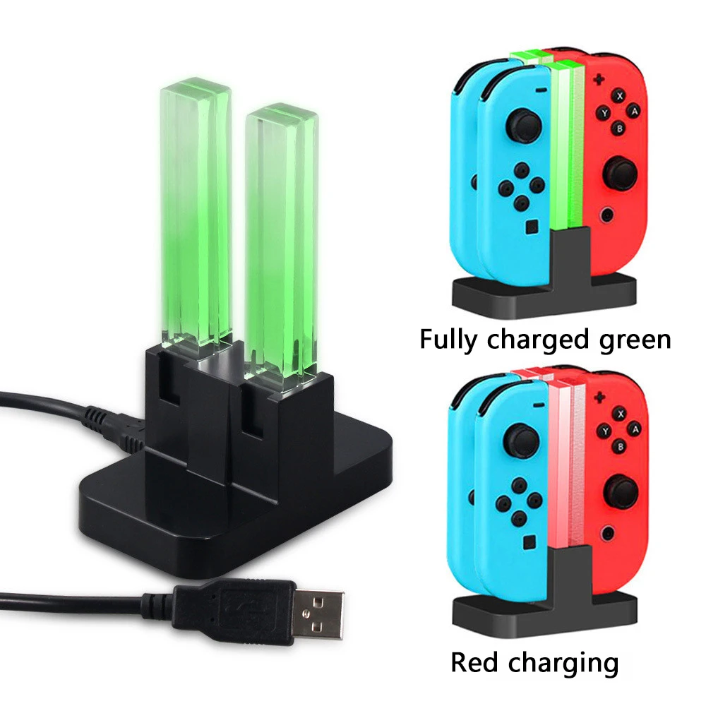 Charging Dock for Nintendo Switch Joycon Charger with Indicator LED Light Clear Acrylic 4 Joy-Con Stand
Charging Dock for Nintendo Switch Joycon Charger with Indicator LED Light Clear Acrylic 4 Joy-Con Stand