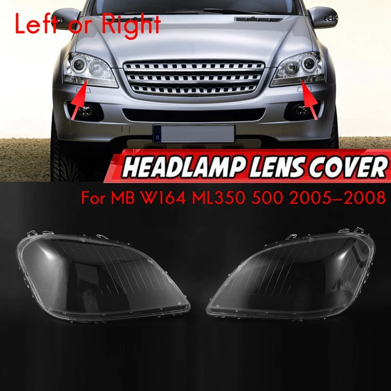 for Mercedes-Benz W164 ML350 500 2005-2008 Side Headlight Lens Cover Head Light Transparent Lampshade Shell Glass
for Mercedes-Benz W164 ML350 500 2005-2008 Side Headlight Lens Cover Head Light Transparent Lampshade Shell Glass