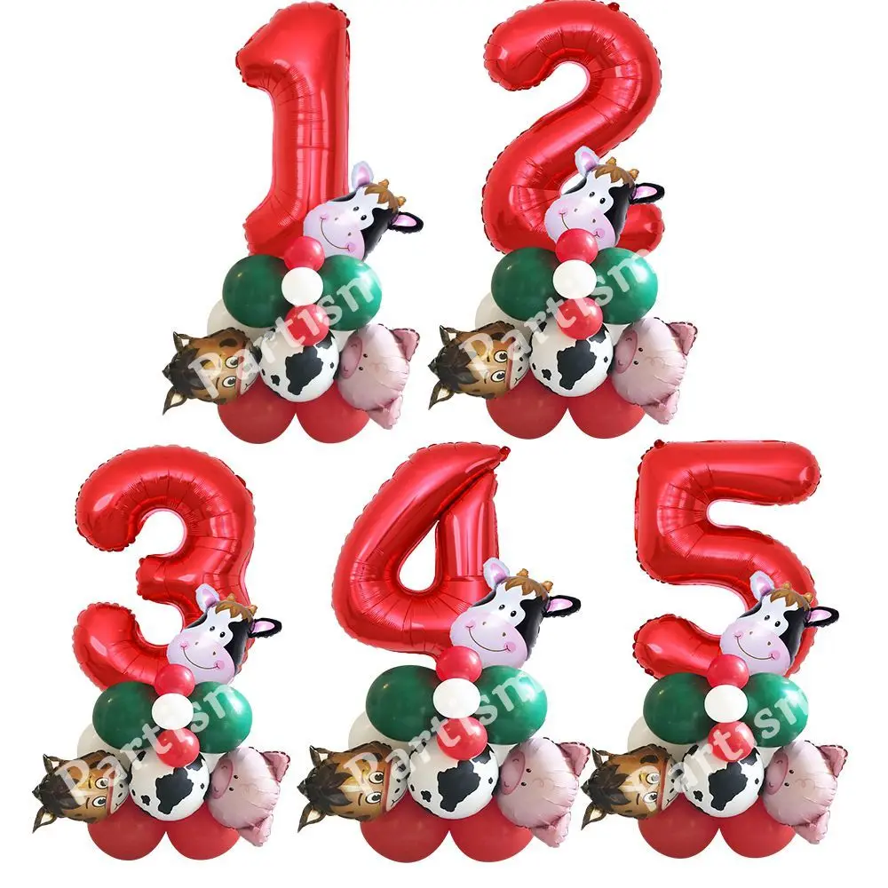 22pcs Animal Farm Theme Cow/Pig Balloons Figure Tower Set for Kids Happy Birthday Party Decoration Boy DIY Farm Party Supplies
22pcs Animal Farm Theme Cow/Pig Balloons Figure Tower Set for Kids Happy Birthday Party Decoration Boy DIY Farm Party Supplies
