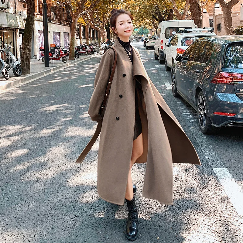 Three pairs of cashmere overcoat, medium and long 2020 new women's clothing British style fashion woolen coat
Three pairs of cashmere overcoat, medium and long 2020 new women's clothing British style fashion woolen coat