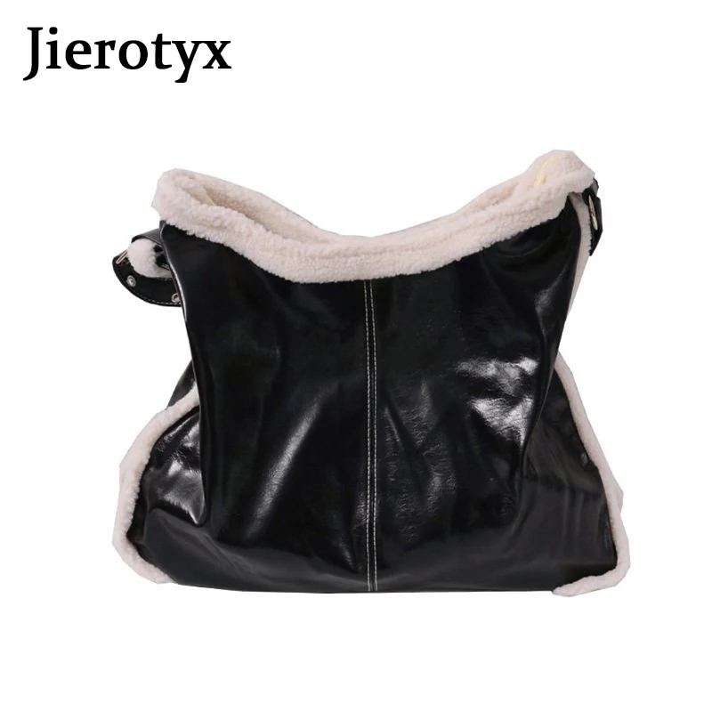 JIEROTYX Fashion Fur Large Capacity Shoulder Tote Bag For Women New Trendy Shopping Bag For Groceries Black Leather PU Hobos
JIEROTYX Fashion Fur Large Capacity Shoulder Tote Bag For Women New Trendy Shopping Bag For Groceries Black Leather PU Hobos