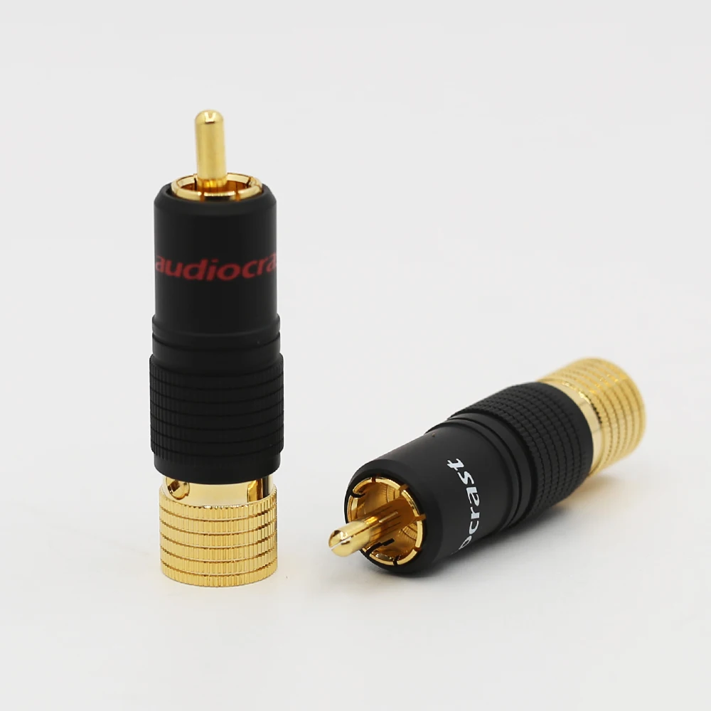 Audiocrast 24K Gold Plated Screw Locking RCA Plug Audio Cable Speaker Connector Lockable adjustable
Audiocrast 24K Gold Plated Screw Locking RCA Plug Audio Cable Speaker Connector Lockable adjustable