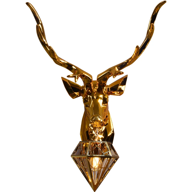 Art Deco Style Deer Head Lamp Bedroom Dining Room Bar Cafe Light Home Vintage Decoration Wall Light Crystal Wall Lamps
Art Deco Style Deer Head Lamp Bedroom Dining Room Bar Cafe Light Home Vintage Decoration Wall Light Crystal Wall Lamps
