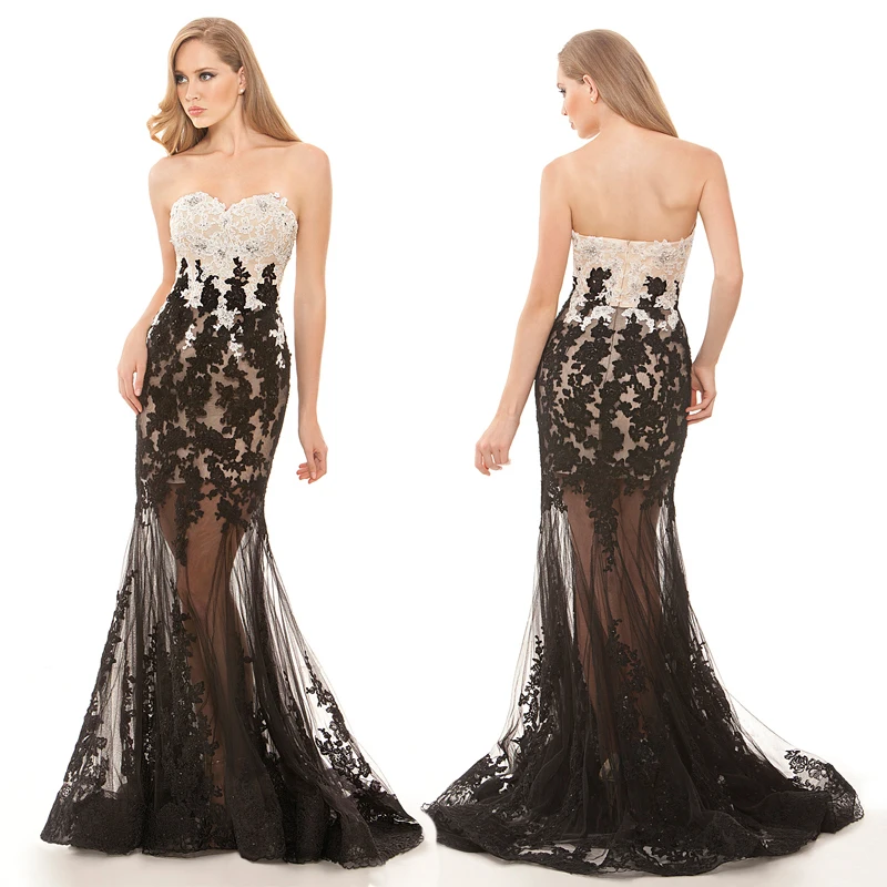 Sexy Long See Through Tulle Night Party Gown Black and White Appliques Prom Off Shoulder Summer Style bridesmaid dresses
Sexy Long See Through Tulle Night Party Gown Black and White Appliques Prom Off Shoulder Summer Style bridesmaid dresses
