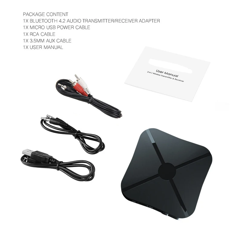 Bluetooth 4 2 настоящий стерео приемник в 1 передатчик беспроводной адаптер аудио с 3 5