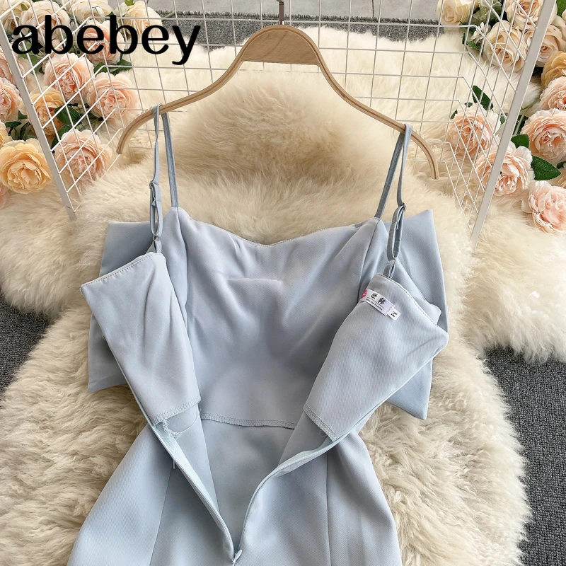 French Bow Strap Dress Women Sexy Sleeveless Backless Dresses Summer Off Shoulder Slim Party Short Dress
French Bow Strap Dress Women Sexy Sleeveless Backless Dresses Summer Off Shoulder Slim Party Short Dress